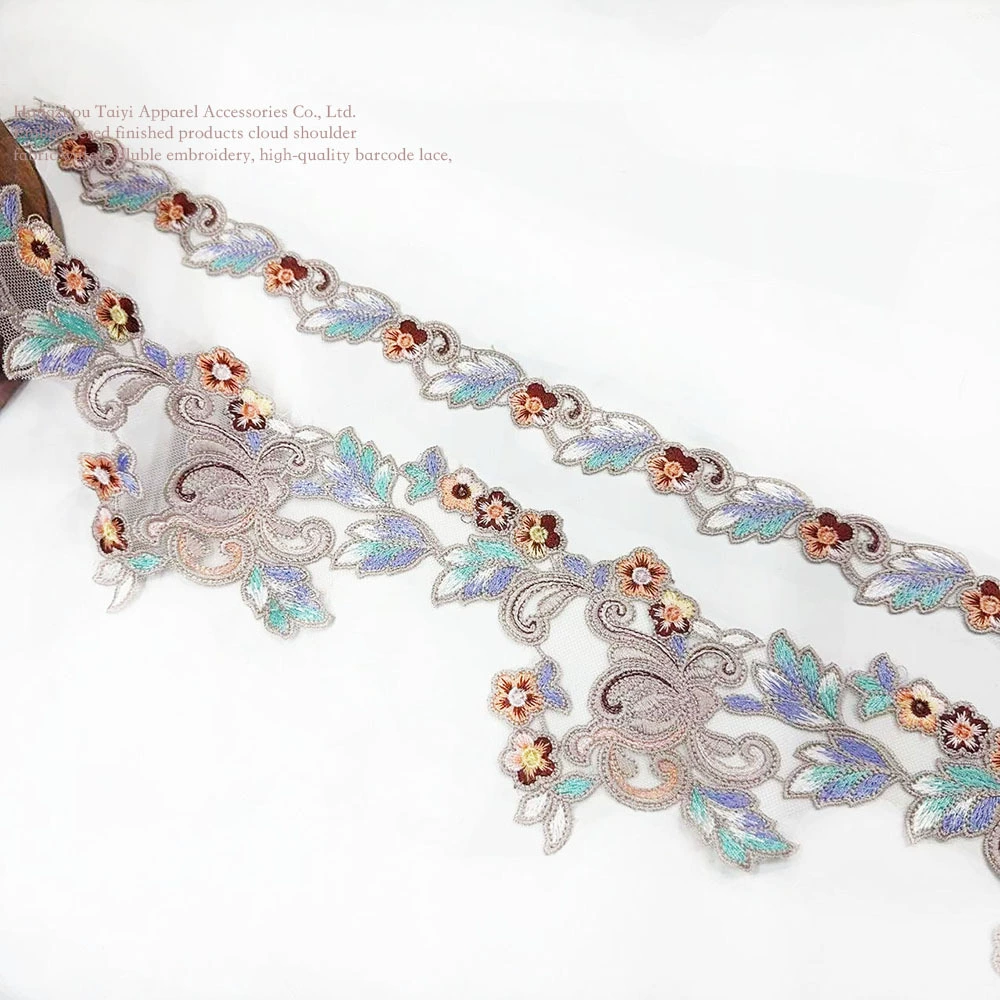 Хорошая вещь Мягкая тонкая цветная широкая полоса изысканная и простая вышитая кружева сетчатая пряжа трехмерное водорастворимое кружево