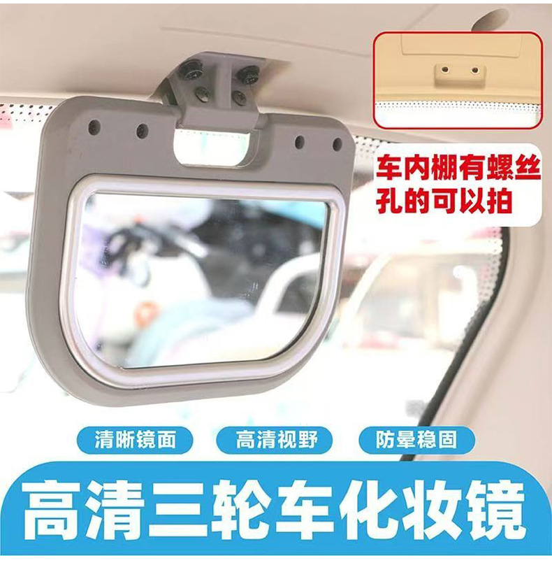 Electric vehicle, electric scooter, tricycle, car canopy, flip-up makeup mirror, anti-dizziness, high-definition in-car makeup mirror