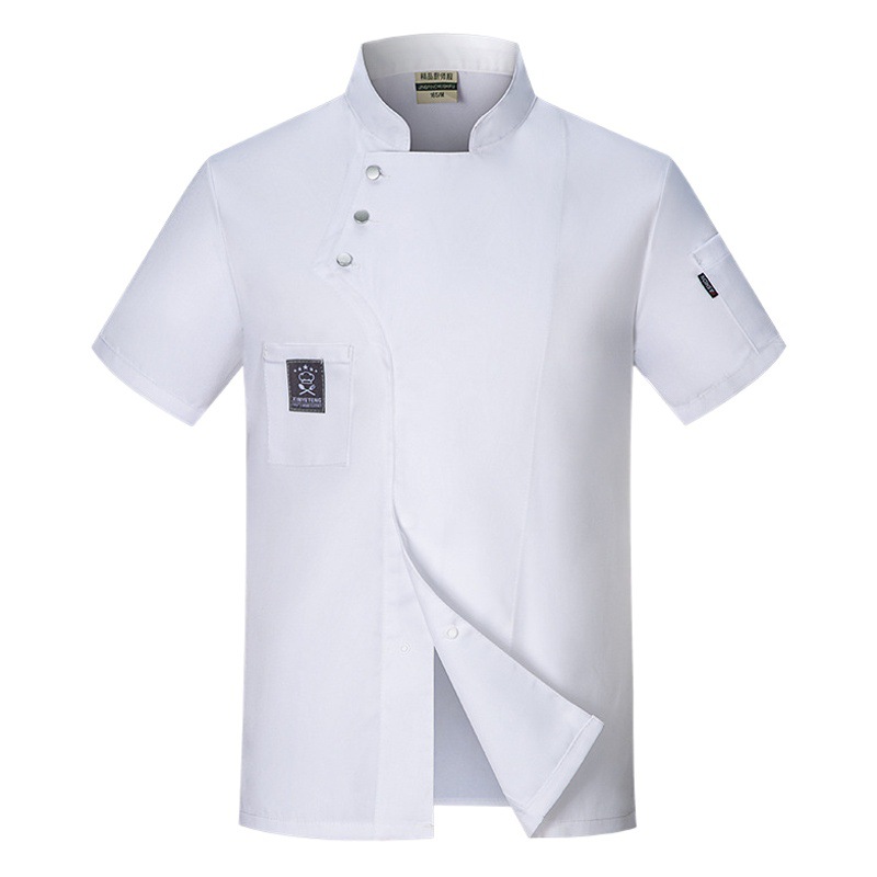 Ropa de chef, manga corta, catering de hotel, olla caliente, cantina de hotel, ropa de cocina trasera, ropa de panadero de verano, personalización
