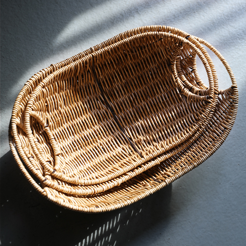 Kens Nórdico de frutas platos de comedor sala de estar mesa de té en el hogar canasta de bocadillos en línea ins canasta de bocadillos imitación de藤 nuevo