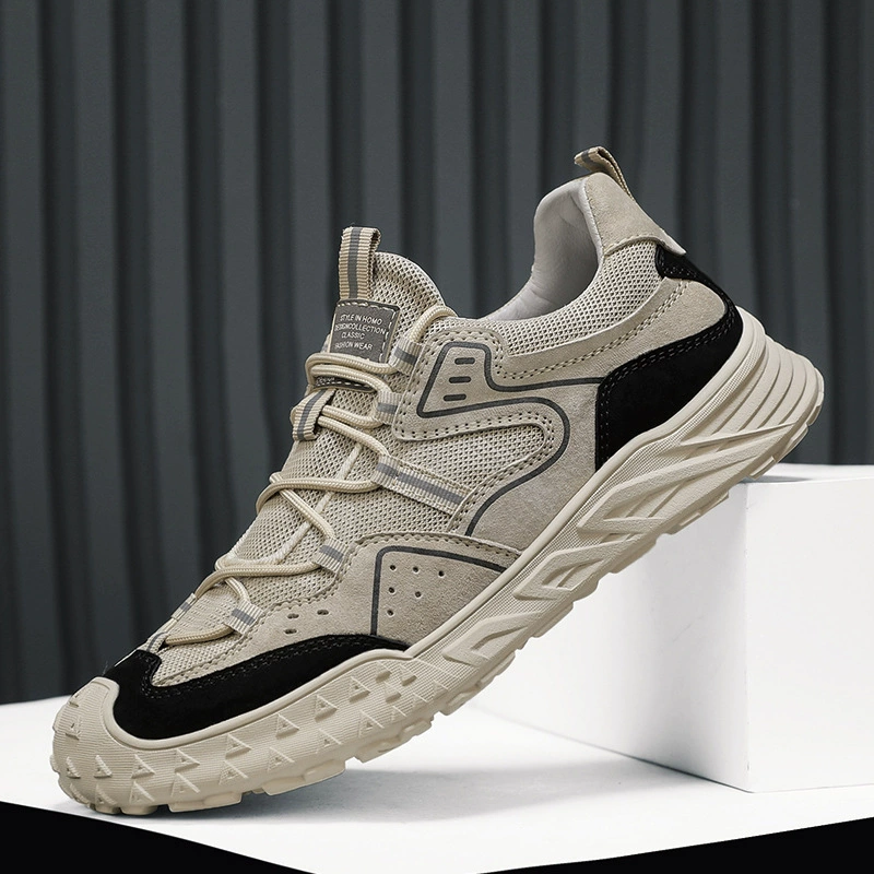 Спортивная обувь мужская 2024 летняя новая дышащая повседневная обувь сетка полые легкие наружные нескользкие туфли для альпинизма