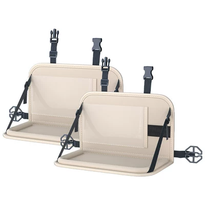 seat storage rack, in-car seat back – Car table board - simple-style-warm-rice-folding-small-table-board-set-of-two