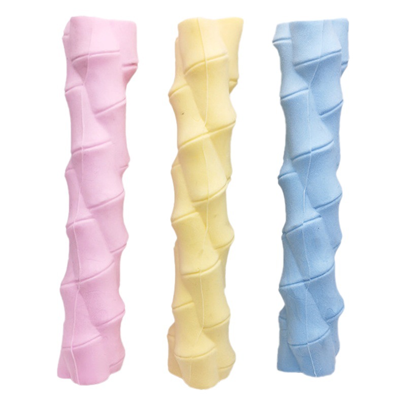 Transfronterizo nuevo juguete para perros espuma TPR mordedura palo hueso macaron color leche sabor suministros para mascotas