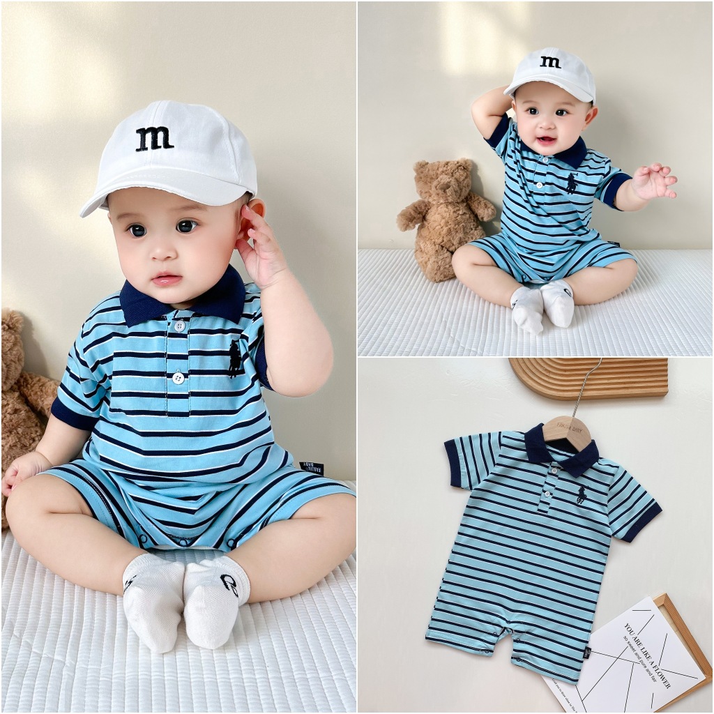 Infant and toddler 2023 summer jumpsuit ins Korean version short-sleeved harem clothes for men and women baby outing short crawl clothes children's fashion