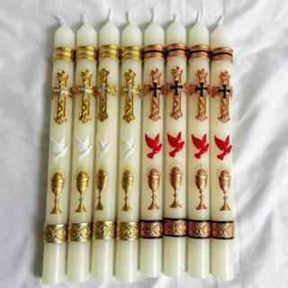 厂家跨境热销复古浮雕工艺十字架圣杯和平鸽长杆蜡烛家居装饰摆件