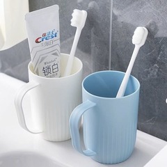 高颜値嗽カップシンプルな純色家庭用トイレ歯磨きカップル歯ブラシカップハンドル付き洗面カップ卸売り