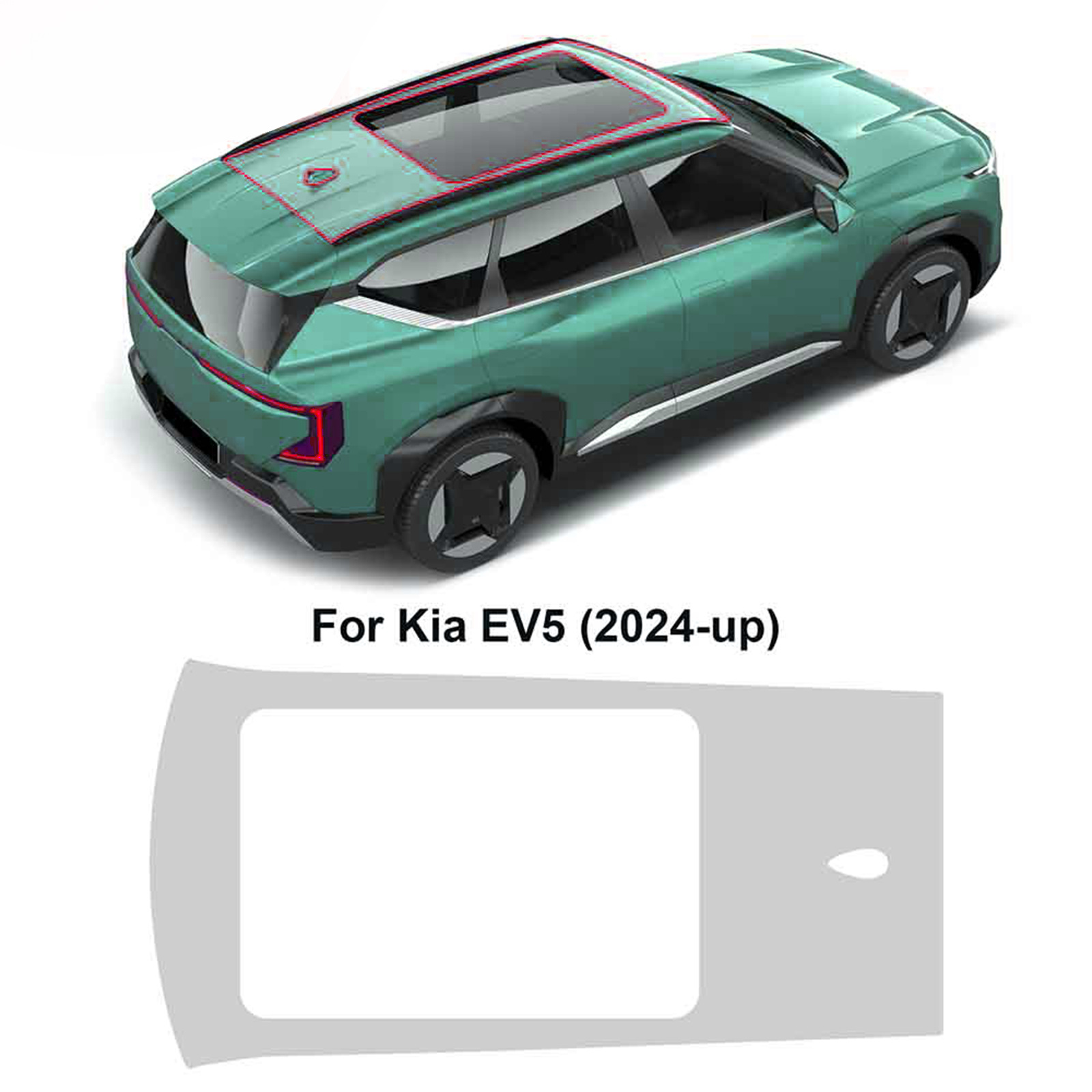 Cross-Border Exclusive Supply for Kia Ev5-24-25 Years Special Car Custom-Cut Tpu Self-Healing Car Paint Protection Film
