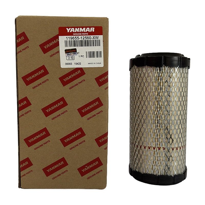 Yanmar 119655-12560-Xw Air Filter Element (Outer Filter) Applicable Models: 3Tnv70/3Tnv76 Accessories