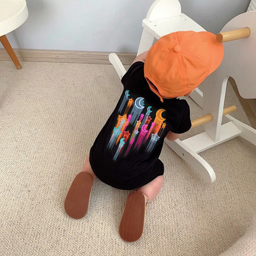 Parent-child summer clothing, short-sleeved T-shirts, whole family mother-in-law, mother-in-law and baby clothes, family of three, four, hundred-day baby photo
