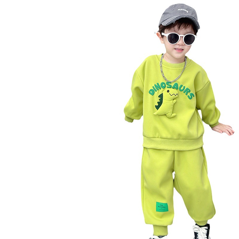 kids'clothing Small and medium children casual loose fashionable suit trend two sets_voghion.com