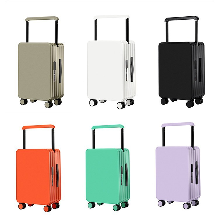 En nombre de la maleta con tirante ancho, embarque, viaje femenino de 20 pulgadas, rueda universal silenciosa de alto valor, caja con ruedas para PC de 24 pulgadas