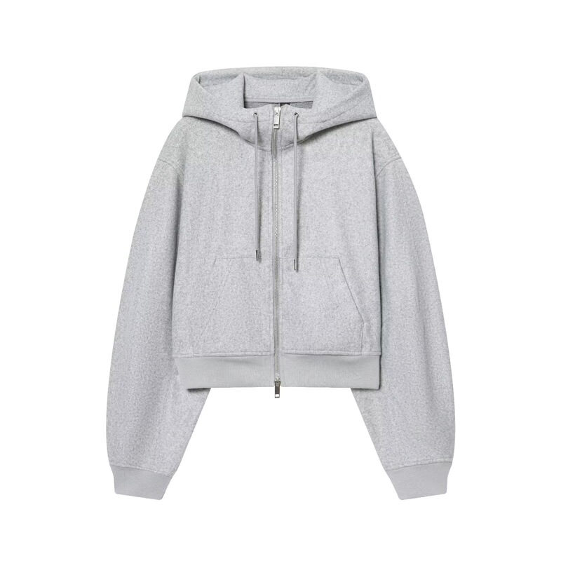Pb&Za Cross-Border Supply 2025 Winter New European and American Style Fashionable Versatile Fluffy Sleeve Soft Sweatshirt Jacket Pb&Za Cross-Border Supply 2025 Winter New European and American Style Fashionable Versatile Fluffy Sleeve Soft Sweatshirt Jacket