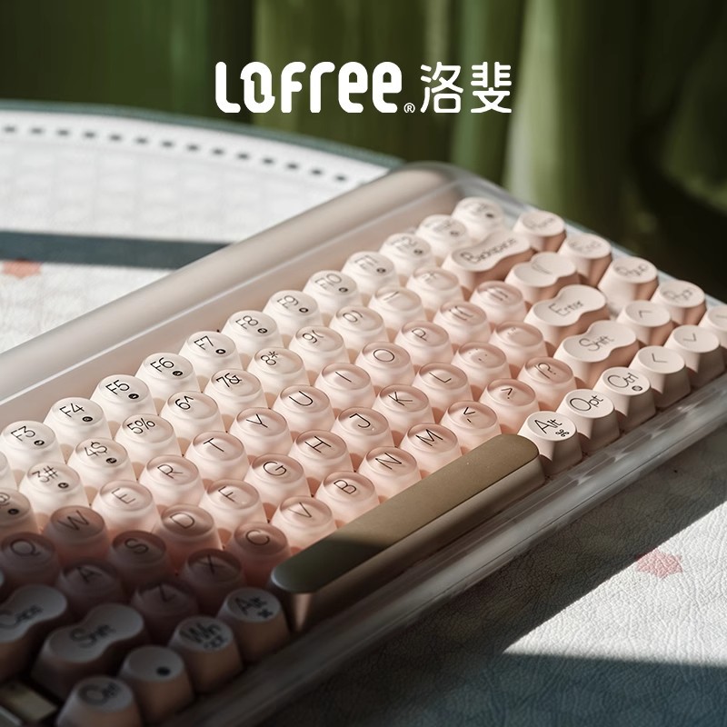 LOFREE Luo Fei new liquid foundation liquid wireless mechanical keyboard Bluetooth three -mode heat plugging girl office computer 84