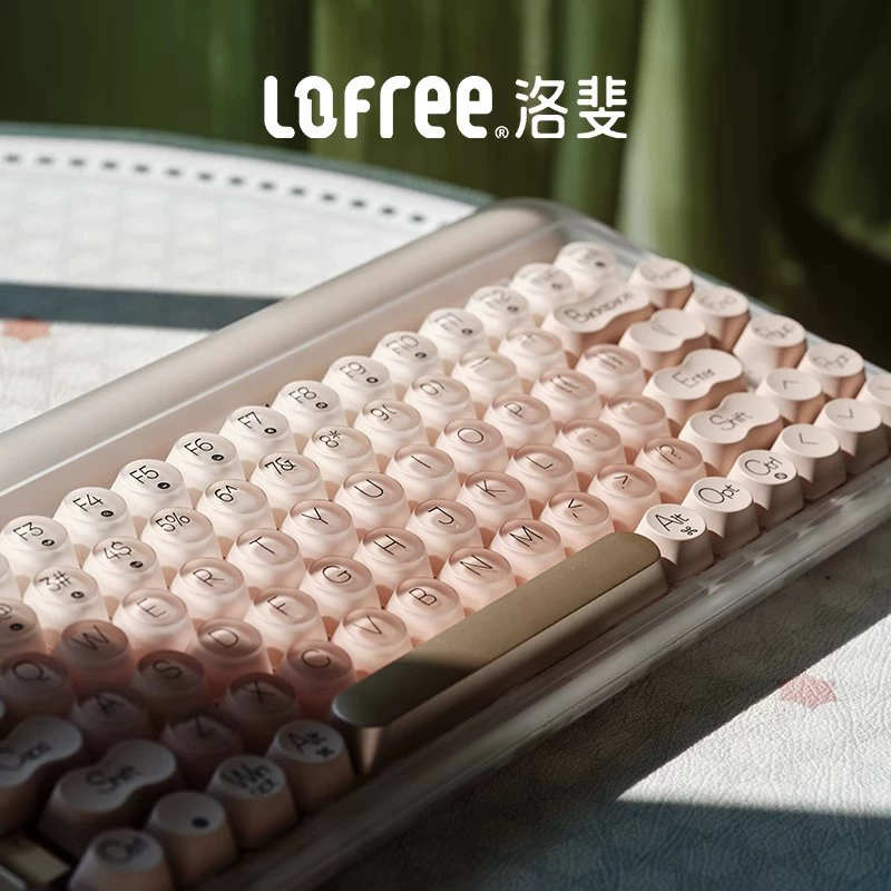 LOFREE Luo Fei new liquid foundation liquid wireless mechanical keyboard Bluetooth three -mode heat plugging girl office computer 84