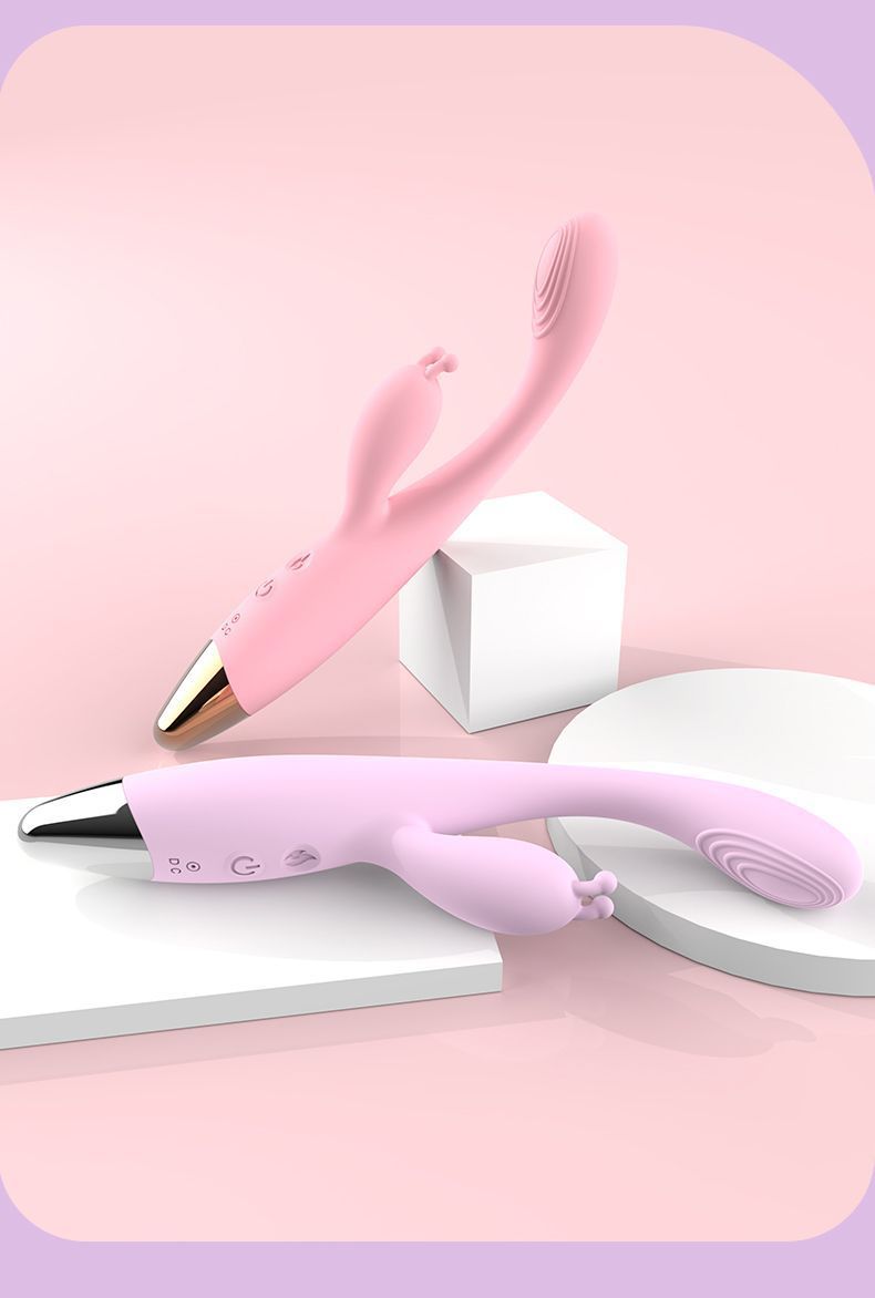 Golden Finger Vibrating Heating Wand, Silicone AV Massager with Button Control, Pink or Purple — detail image 16