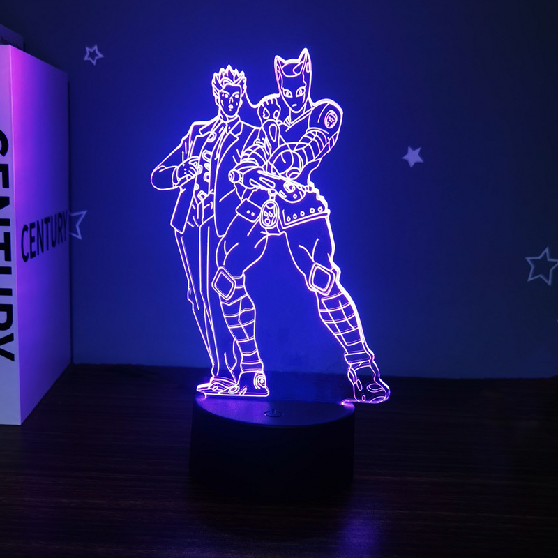 JoJo's Bizarre Adventure Jotaro Kujo Series 3D Night Light Bedroom Decorative Lamp Table Lamp Bedside Lamp