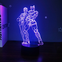JoJo's Bizarre Adventure Jotaro Kujo Series 3D Night Light Bedroom Decorative Lamp Table Lamp Bedside Lamp
