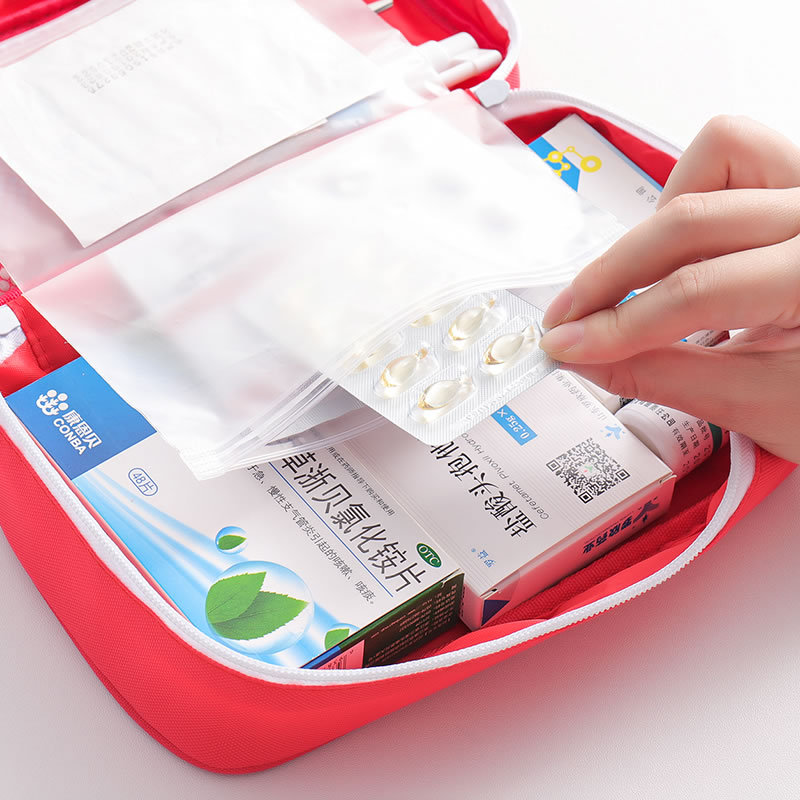 Kit médico de emergencia para exteriores, botiquín de primeros auxilios portátil para coche, kit portátil grande para prevención de epidemias, bolsa protectora para almacenamiento de medicamentos