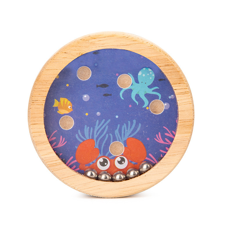 Weiwei Tiger Wood Play Pocket Balance Bead Juego de entrenamiento de coordinación ojo-mano para niños Puzzle Ball Rolling Toys de madera