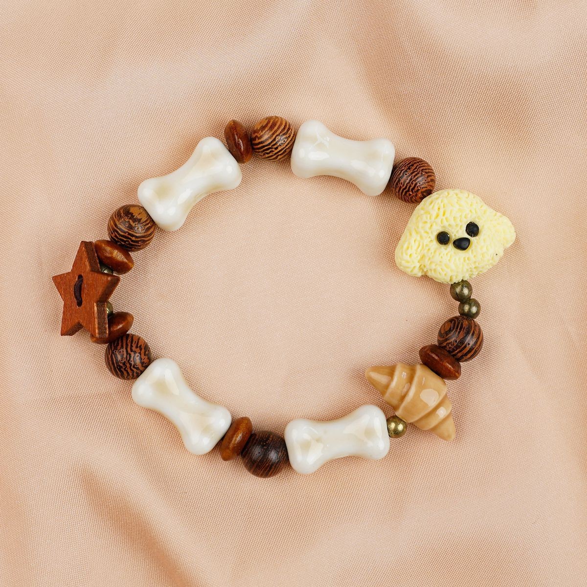 Jingdezhen pulsera de cerámica de verano mujer alta sensación galletas serie de gatos nicho diseño universal pulsera alta sensación