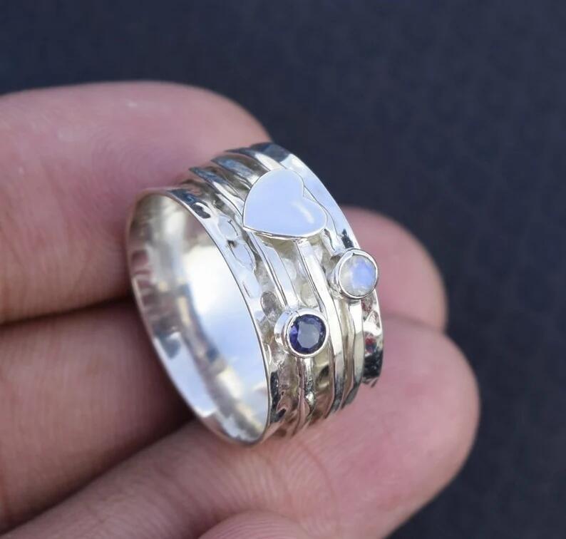 Artificial Gemstones Inlay Material Casual Simple Style Streetwear Geometric Alloy Plating Artificial Gemstones Unisex Rings