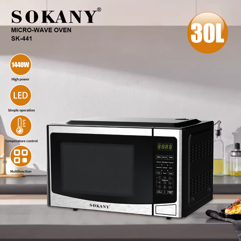 Dropshipping Cross-Border Oven Microwave Oven Home Office Fast Light Wave Turntable Visual 30L Microwave Oven