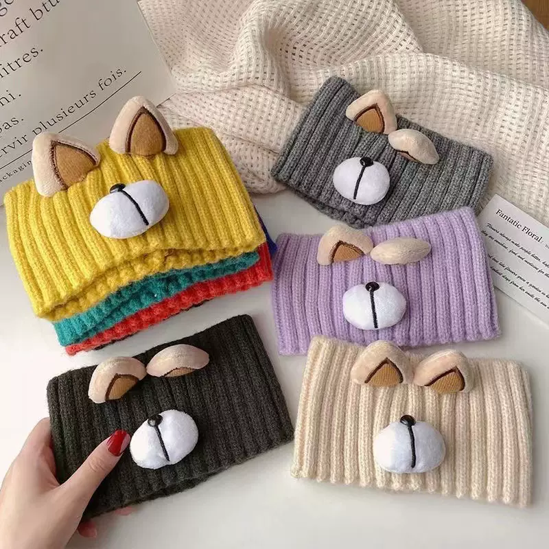 网红ins 洗脸发箍头饰空顶帽可爱小熊耳朵户外百搭宽边针织发带