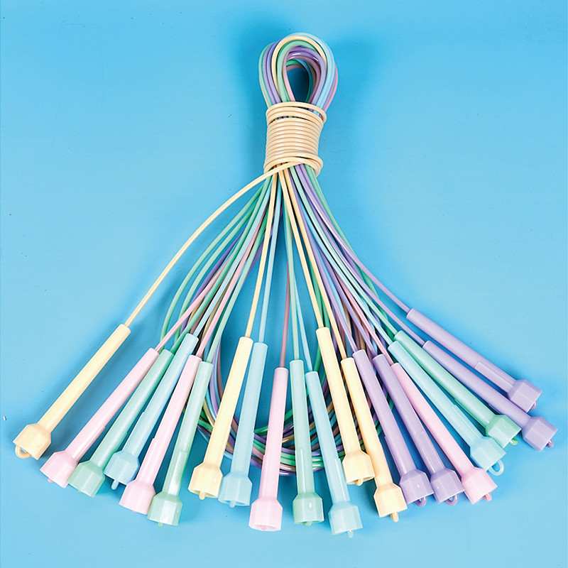 Cuerda para niños saltando deportes de jardín de infantes cuerda para niños saltando durante la clase cuerda deportiva de fitness saltando color mezclado 10 Pack