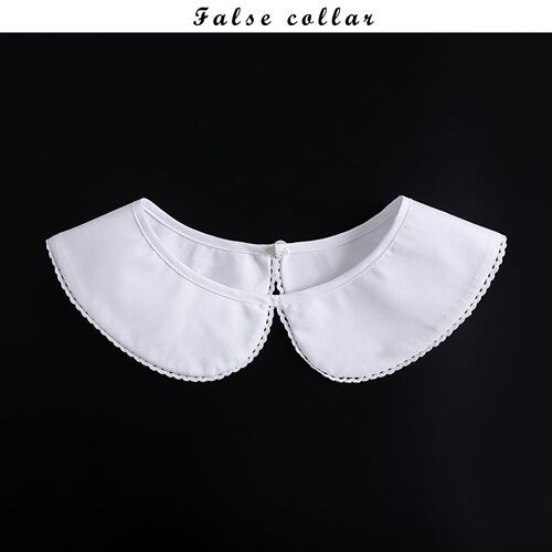 High-end lace collar unisex versatile collar autumn winter fashion pure cotton single collar