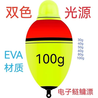 双色电子漂夜光浮漂矶钓漂大浮力浮球海竿抛竿专用EVA泡沫浮标