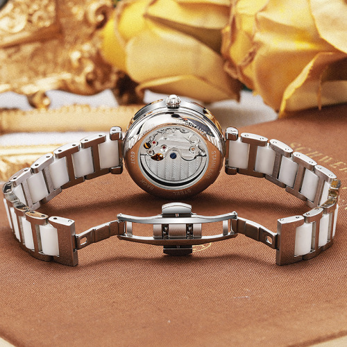 Lucky Four Leaf Clover Automatic Women's Mechanical Watch Natural Luxury Shell Surface Waterproof Ceramic Watch