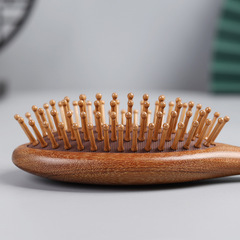 Golden sandalwood air cushion comb sandalwood air bag comb solid wood retro massage comb home ladies long hair comb hair loss hair care