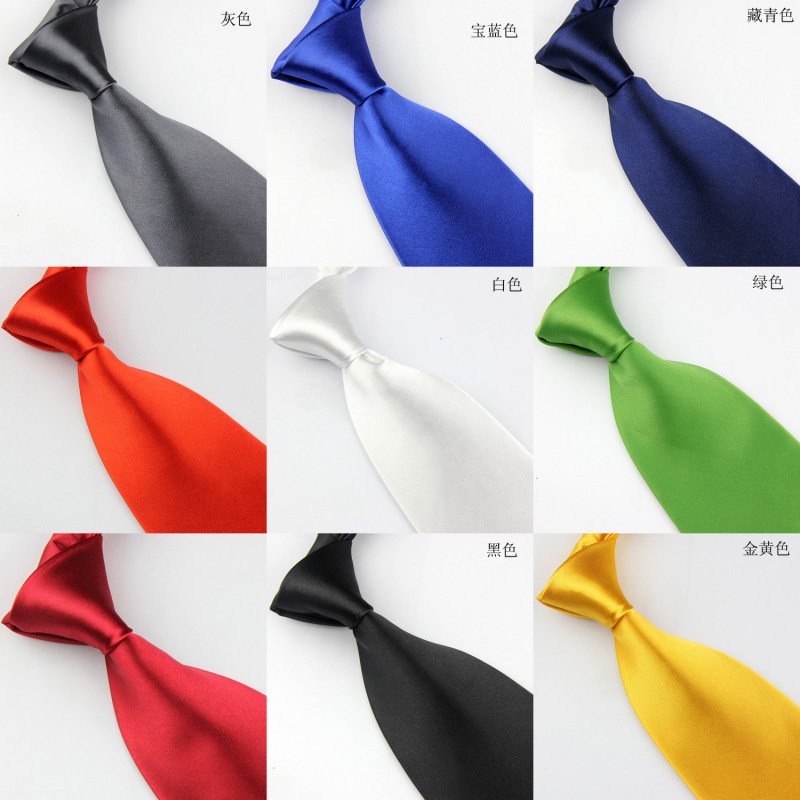 8cm 단체 넥타이, 새틴 넥타이, 남성용 단색 파란색 넥타이, 결혼식 및 비즈니스용 단색 넥타이, 신랑 들러리용