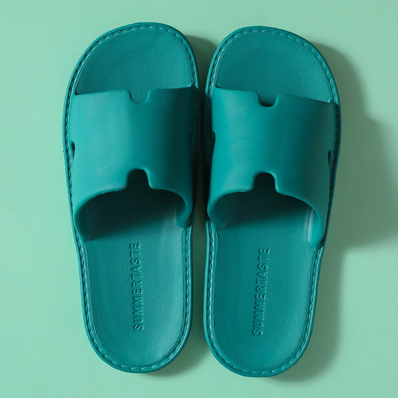 Jingchen Shoes の新しい女性用スリッパ、夏の家庭用、シンプルなバスルーム入浴用、男性用滑り止めカップル屋内サンダル|undefined