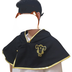 聚吉源 黑色五葉草cos四葉草斗篷戰鬥服亞斯塔cosplay 披風動畫版
