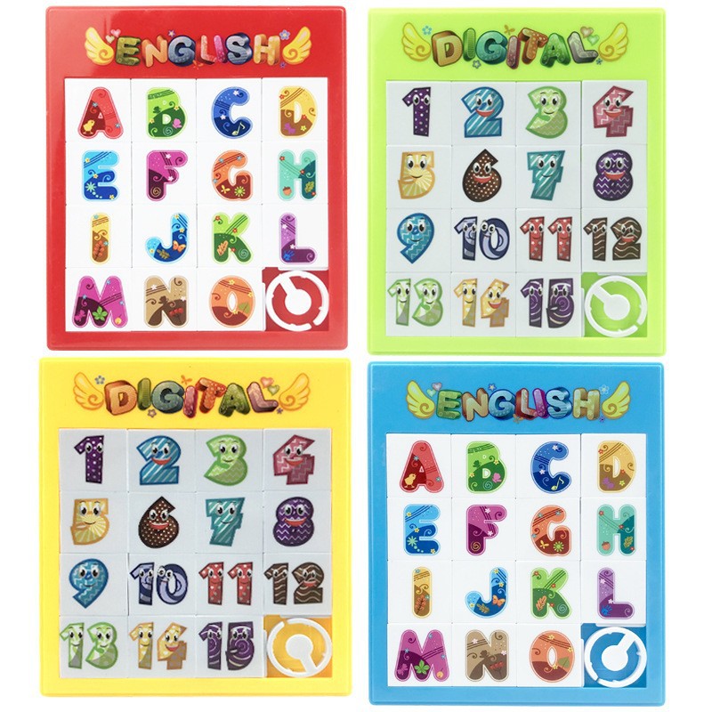 Dorado digital huarong camino nostálgico rompecabezas deslizante de los niños educación temprana inteligencia desarrollo juguete escuela kindergarten regalo