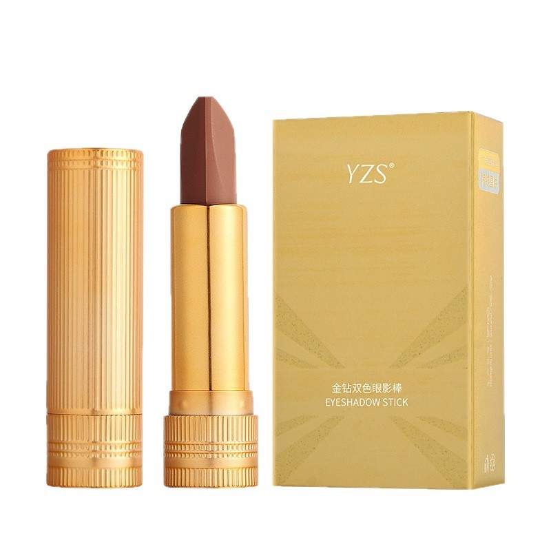 YZS金钻双色眼影棒珠光细闪一抹成型眼影自然晕染防水防汗眼影棒|undefined