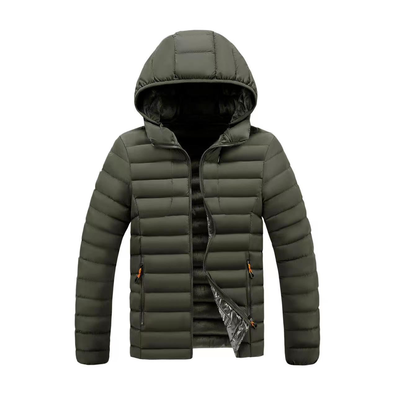 Abrigo acolchado de algodón transfronterizo abrigo de hombre invierno 2023 ropa de algodón color sólido engrosado forro polar Abrigo acolchado de algodón Comercio exterior Abrigo acolchado de algodón al por mayor