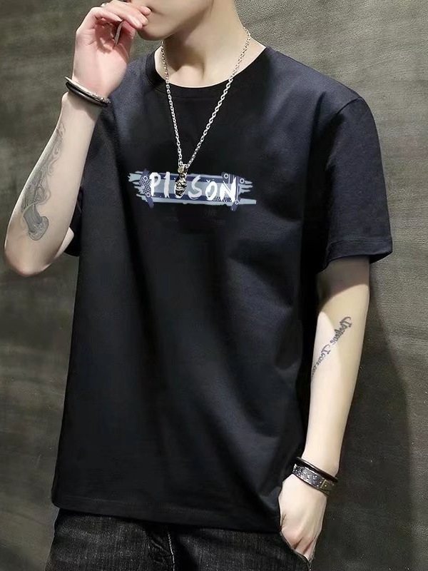 Moda 2024 marca de moda camiseta de manga corta marca de moda masculina suelta ins estilo de Hong Kong pareja ropa camiseta superior estampada de media manga