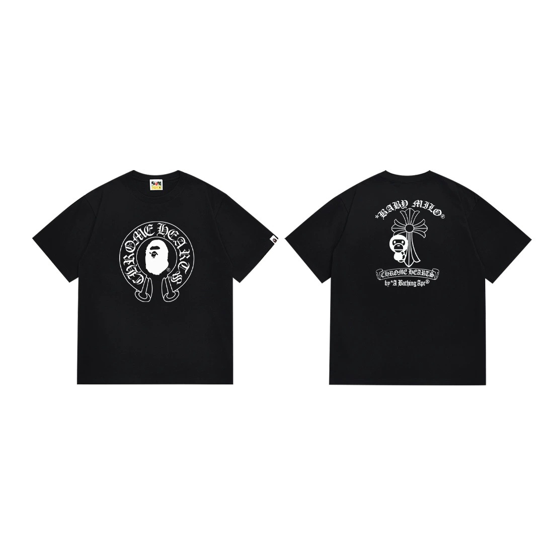 Короткая футболка повседневная с коротким рукавом (BAPE) двойной пряжи унисекс, разноцветная и размеры S–XXL