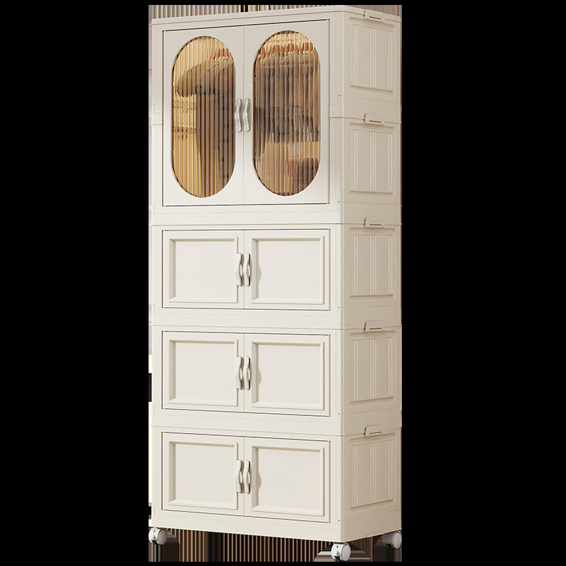 Gabinete de almacenamiento para bebés sin instalación, caja de acabado de bocadillos domésticos, armario de ropa, armario plegable para niños