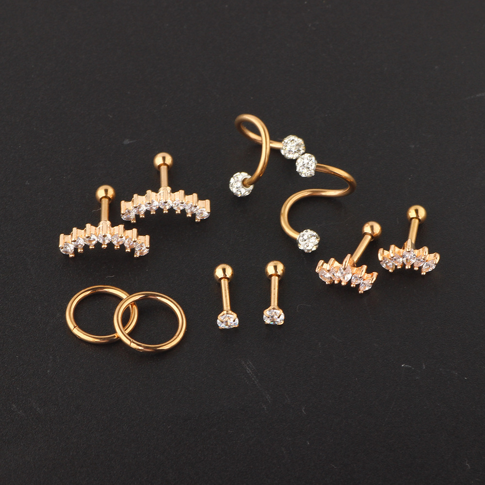 Labret piercing jewelry detail image