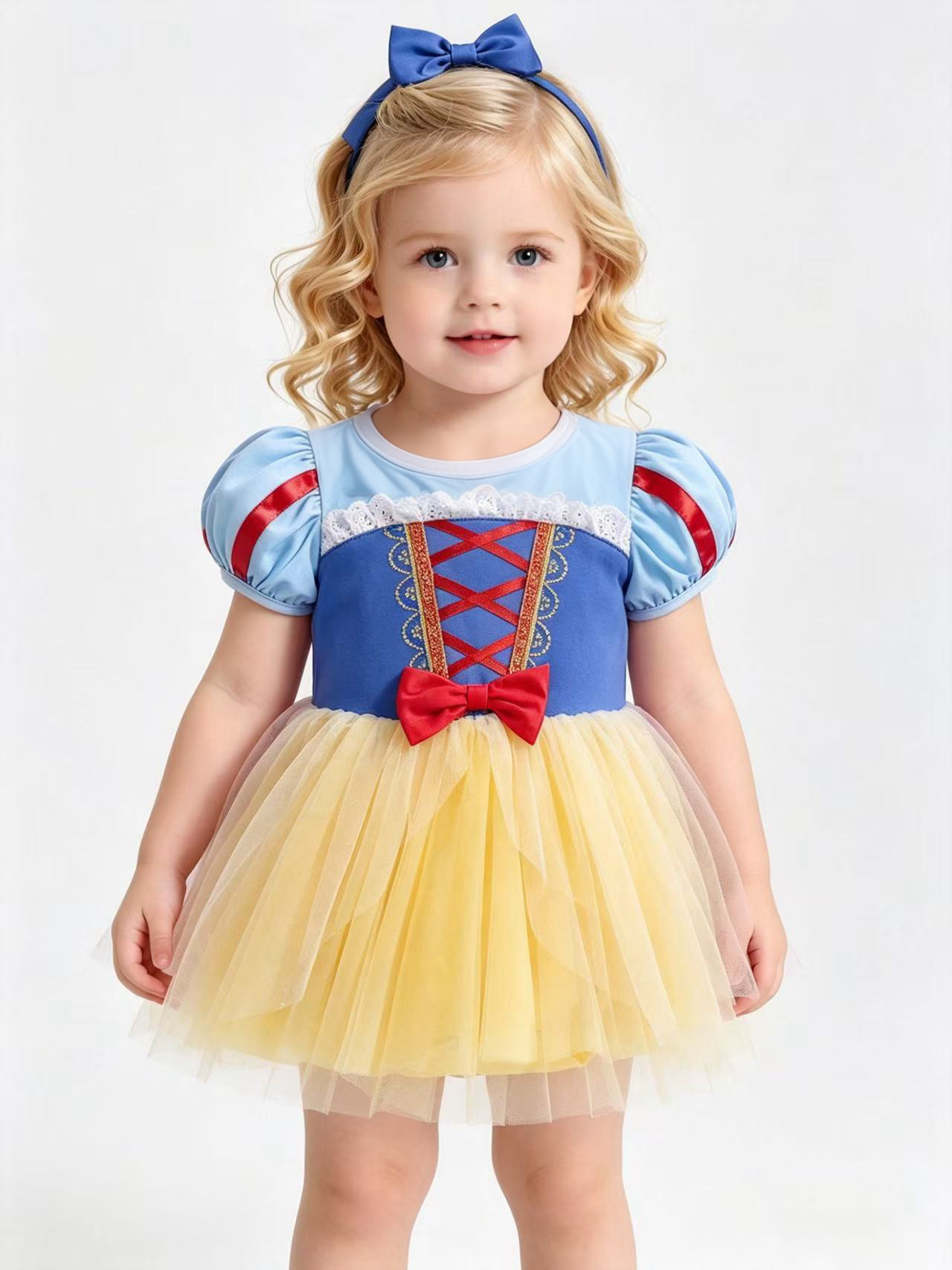 Ropa de baile para niños, falda de ballet para niñas, falda de baile hinchada de princesa de manga corta de verano, ropa de práctica para niños de danza china image 3