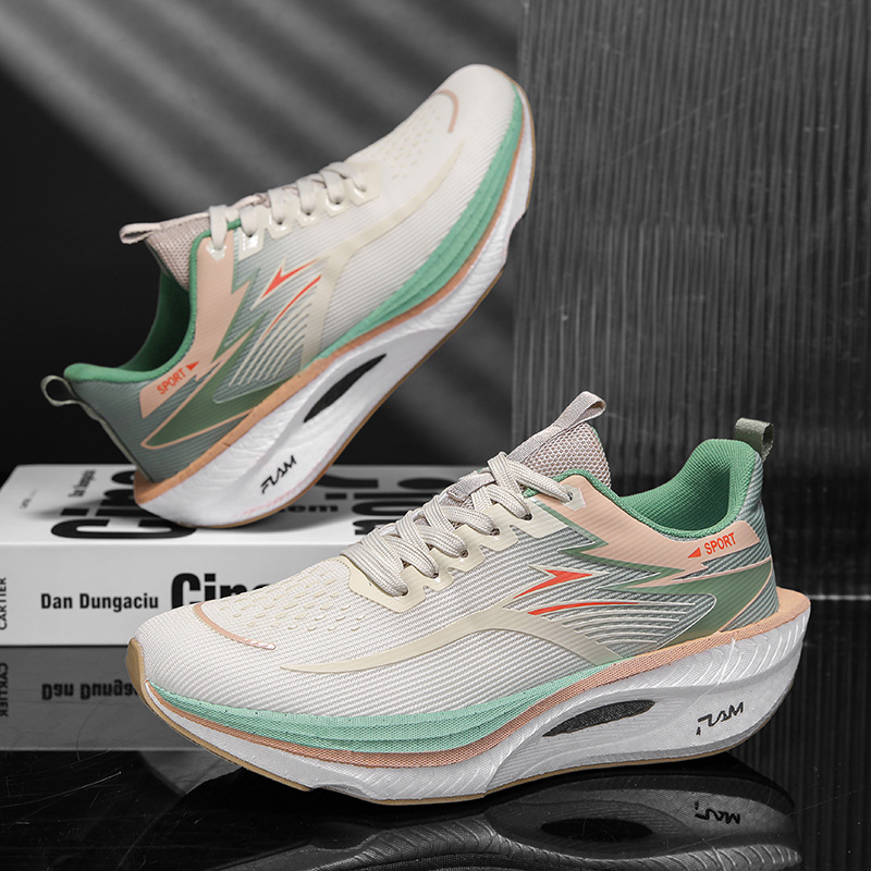 Nuevos zapatos de carreras transpirables para parejas elásticos de carbono zapatos deportivos de carreras de velocidad para hombres y mujeres zapatos de maratón profesionales para hombres image 11