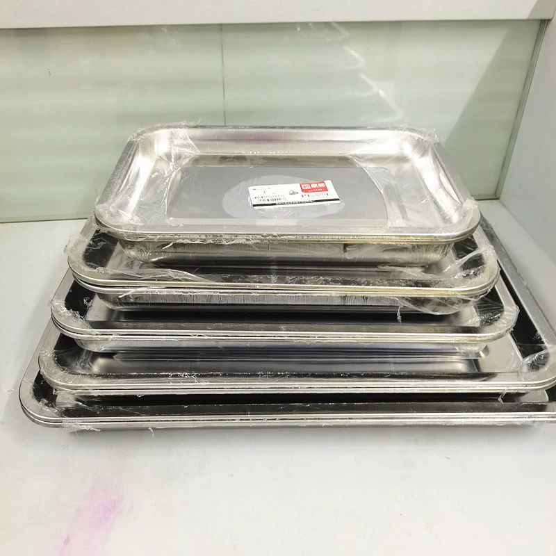 Плита для барбекю из нержавеющей стали квадратная пластина тарелка для колбасного порошка гостиничная посуда штамповка чайная тарелка на пару тарелка для выпечки жареная Рыбная тарелка