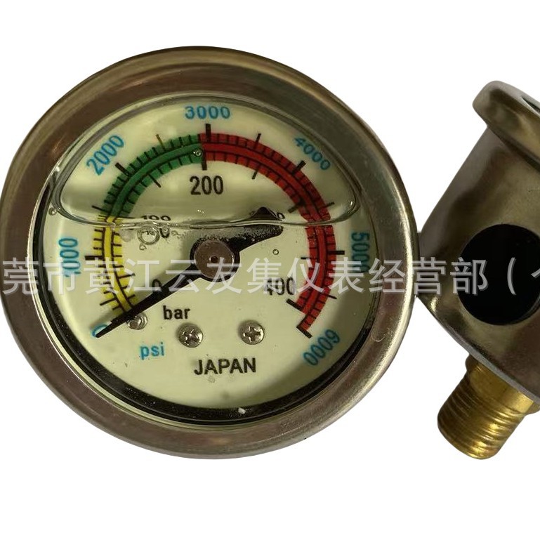 40MPa充油表高压打气筒气泵通用配件夜光防震螺纹M10