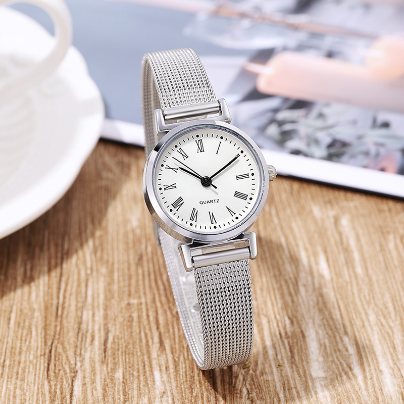 cross-border ins college style student watch female casual temperament digital mesh belt simple quartz women‘s watch wholesale