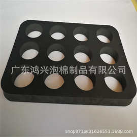 防震缓冲材料硬度38-80Shore A抗压EVA海绵异形挖孔填充工具箱内