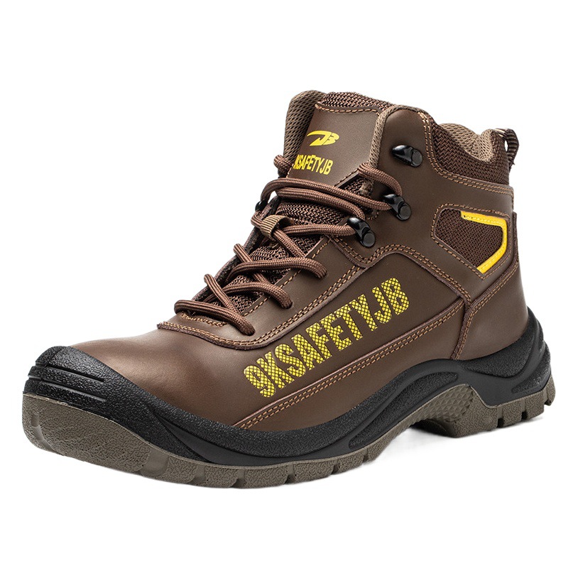 Calzado de Seguridad Anti-Impacto para Hombre de Cuero de Microfibra, Anti-perforación, Impermeable, para Trabajo