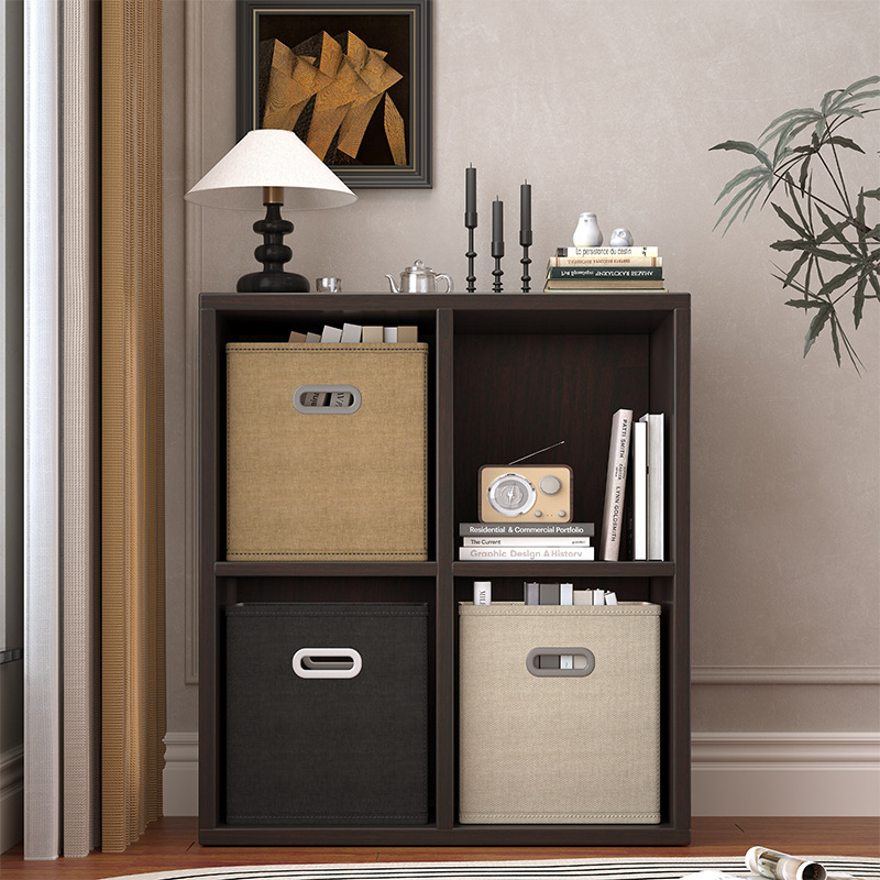 Estantería Estante de piso a techo Estante para libros simple Gabinete a cuadros para el hogar Gabinete de ocho compartimentos Sala de estar Gabinete corto Gabinete de almacenamiento Gabinete de almacenamiento